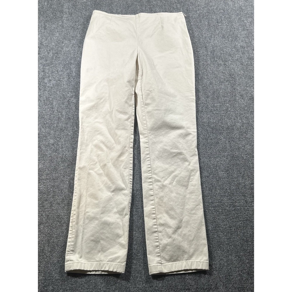 Moschino Jeans Donna Ivory Cotton Pull On Pants Sz US 10 Women's Made In Italy